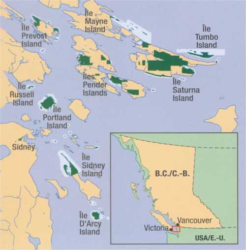 Gulf Islands National Park Reserve map