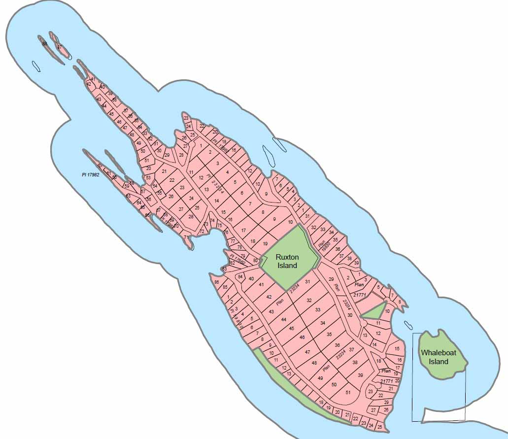 Map of Ruxton Island