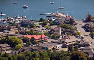 Ganges Village on Salt Spring Island in summer