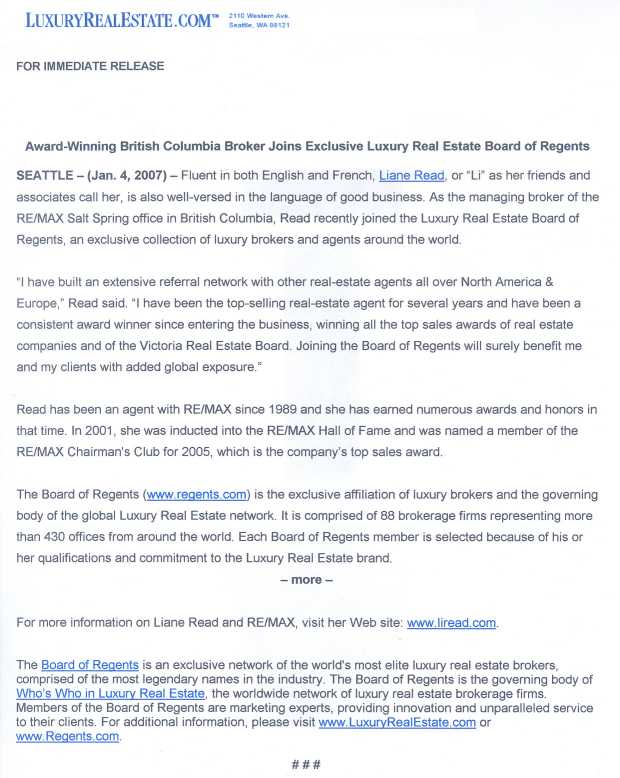 Board of Regents Press Release