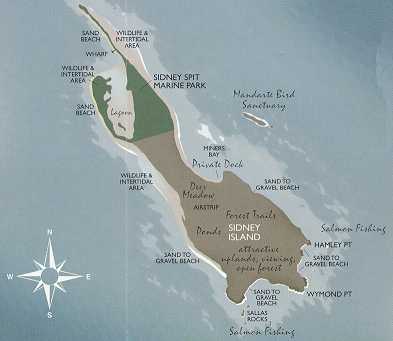 Map of Sidney Island