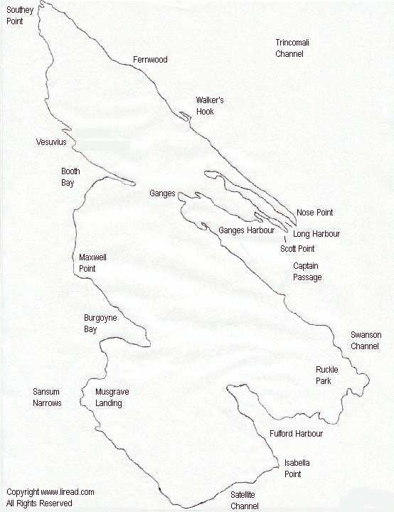 Map of Salt Spring Island, click for detailed version