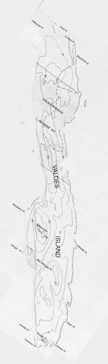 Map of Valdes Island